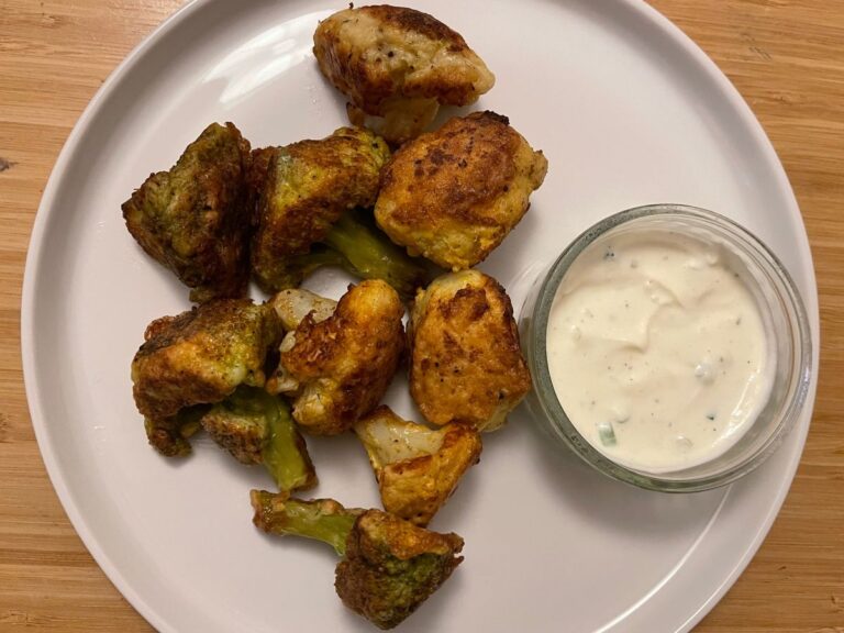 breaded broccoli and cauliflower