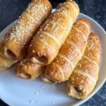 homemade pretzel hotdogs